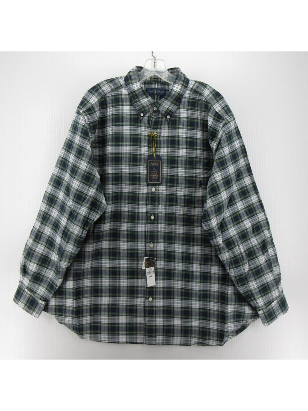 Ralph Lauren Shirt 2XB Big Oxford Cloth OCBD Plaid Button Down Pony